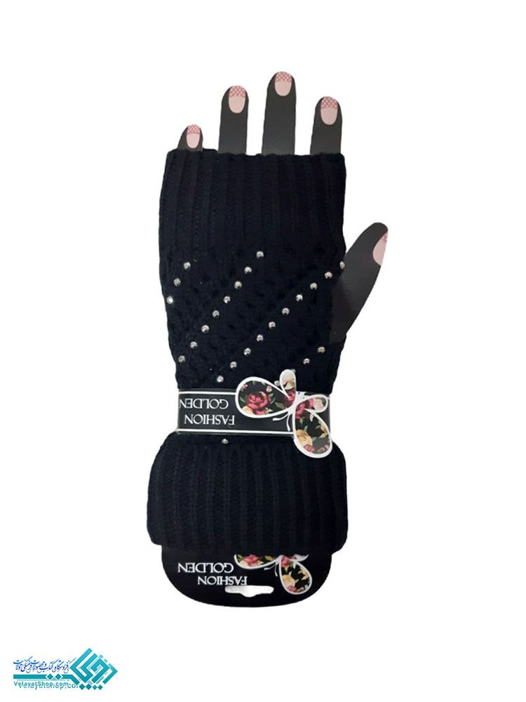 2253 ساق دست بافت نیم پنجه نگین دار