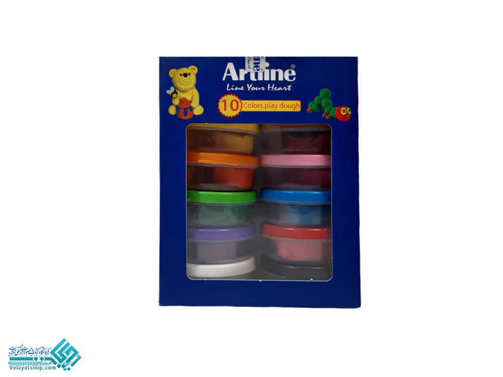 25003 خمیر بازی 30 گرمی 10 رنگ ظرف گرد