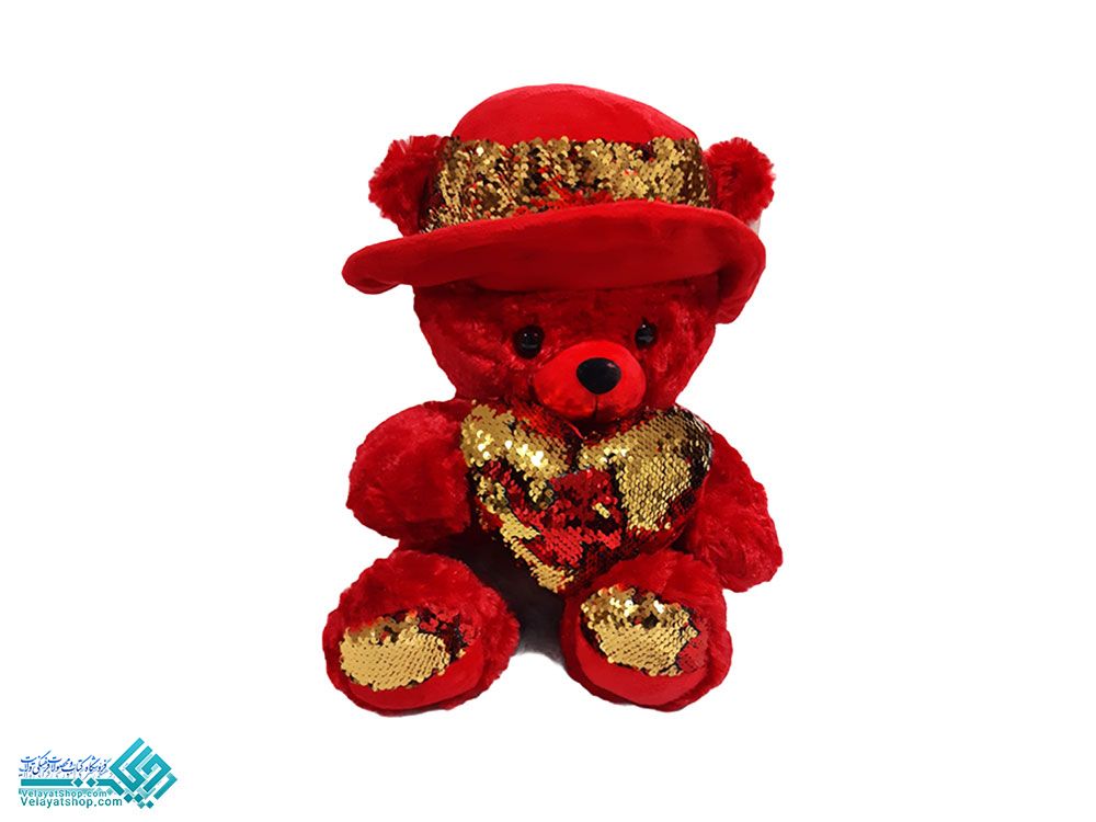 26713.1 اسباب بازی خرس ولنتاین با قلب پولکی