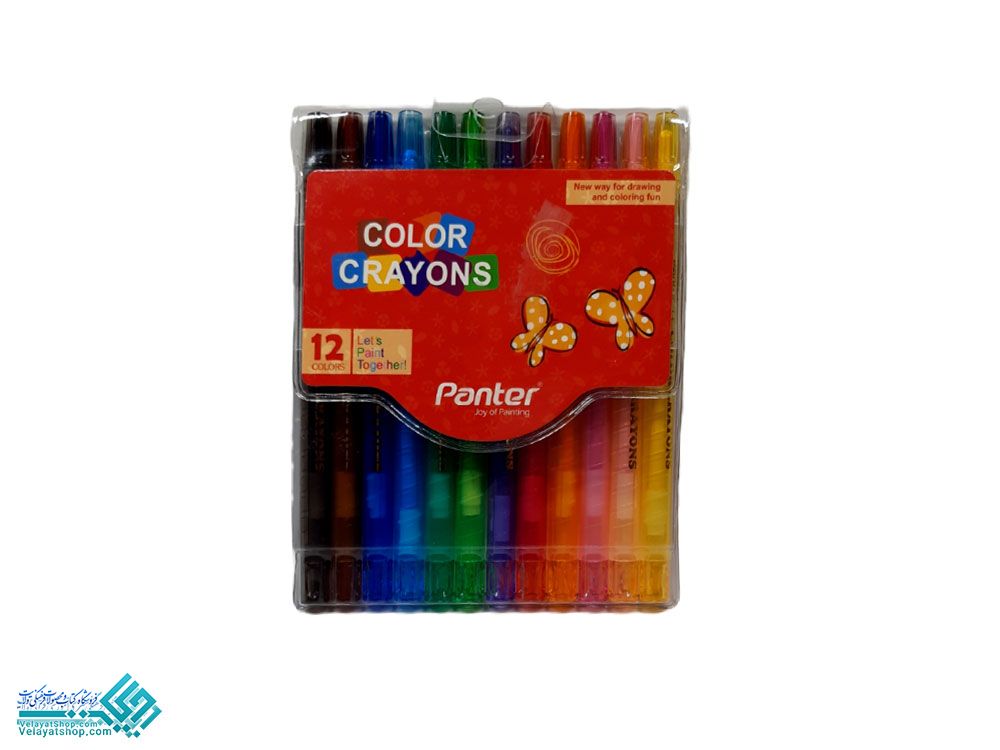 2713 مداد شمعی با غلاف چرخشی 12 رنگ
