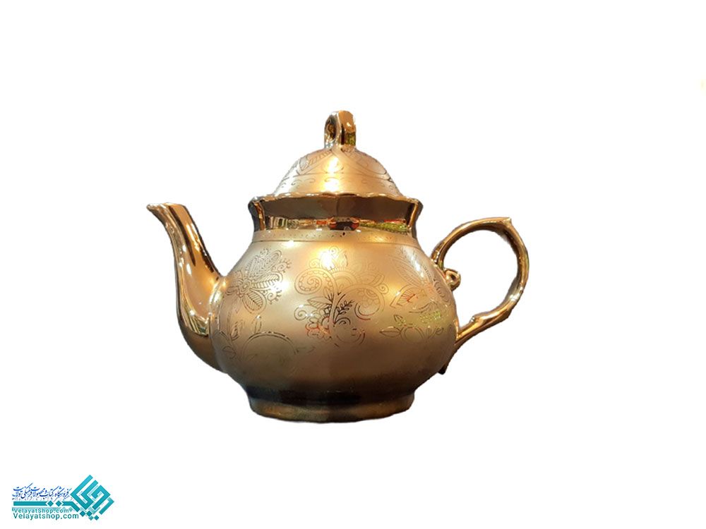 3333.3 قوری چینی طلایی