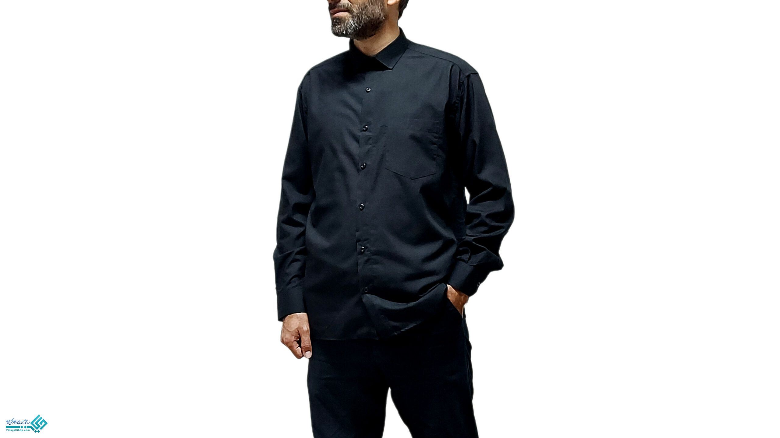 InShot_20240613_203106360 پیراهن مشکی یقه ساده