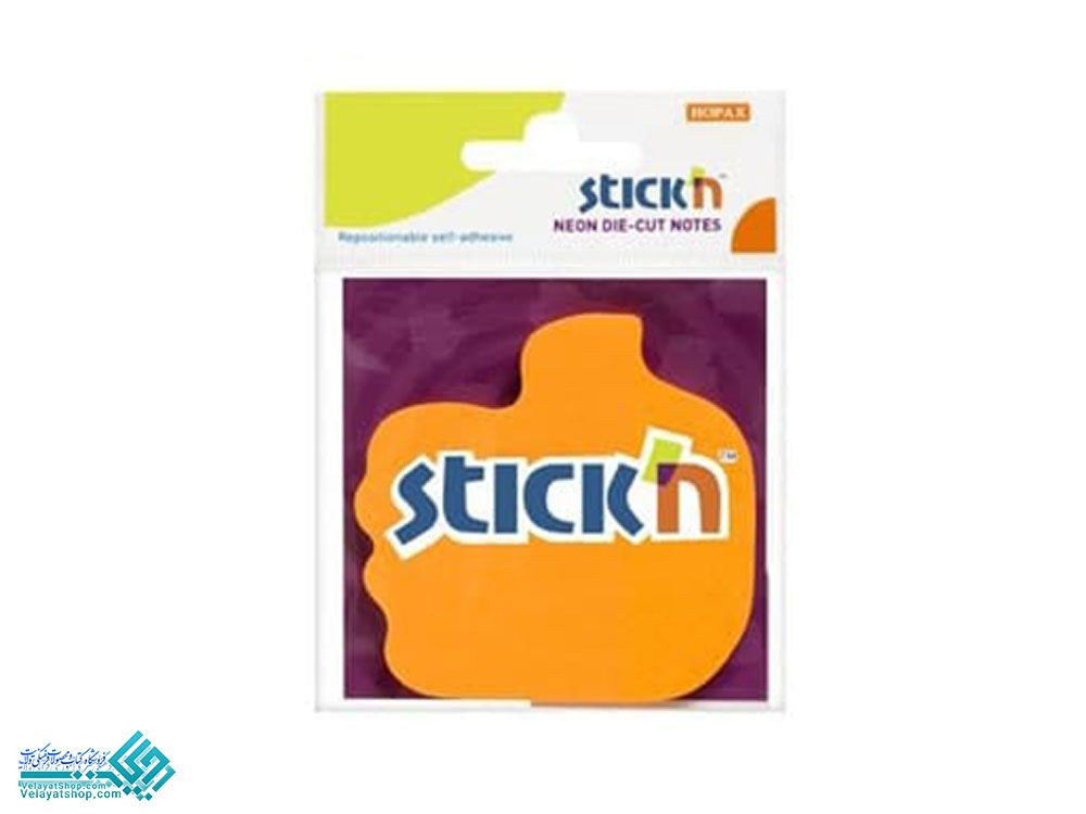 استیکن.2 کاغذ یادداشت چسبی نئون طرح دست 21178