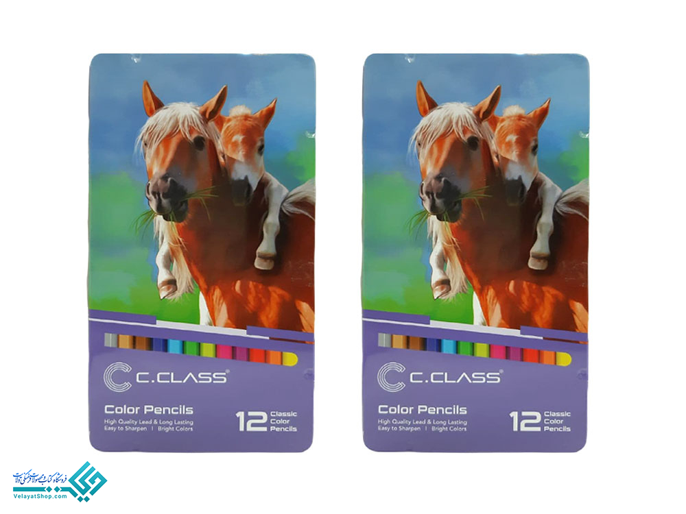 مدادرنگی-12-فلزی-تخت.jpg.2 مدادرنگی جعبه فلزی تخت 12رنگ سی کلاس