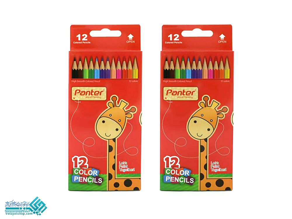مدادرنگی-12تایی مدادرنگی 12 رنگ بسته مقوایی پنتر