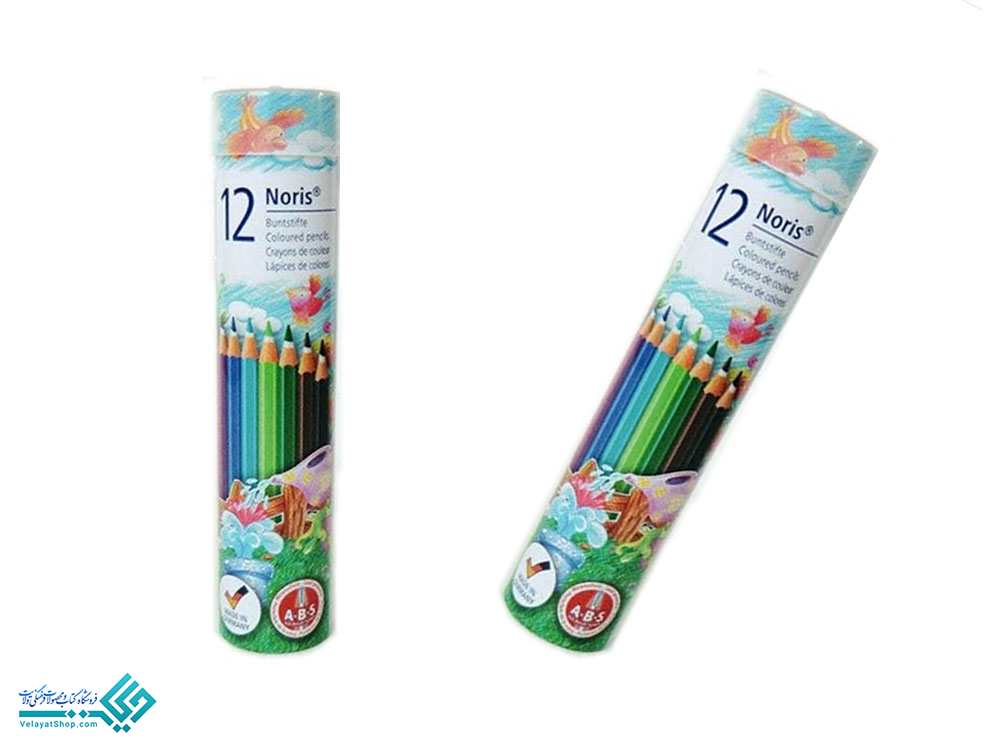 مدادرنگی-12لوله-ای-استدلر مدادرنگی 12 رنگ استوانه ای استدلر