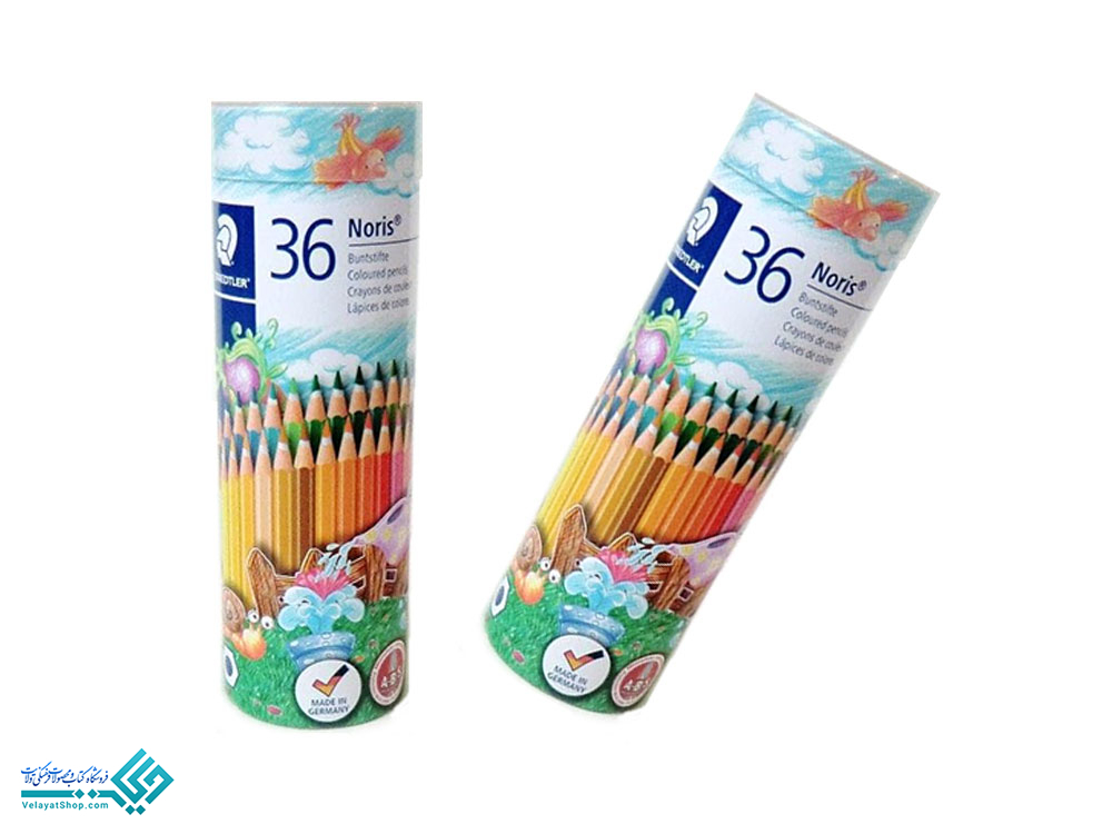 مدادرنگی-36لوله-ای-استدلر مدادرنگی 36 رنگ استوانه ای استدلر