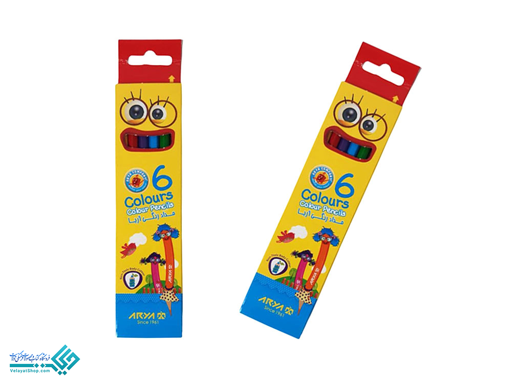 مدادرنگی-6-رنگ-آریا مدادرنگی 6رنگ آریا