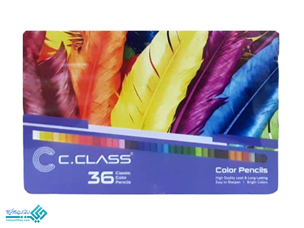 مدادرنگی-سی-کلاس36-فلزی مدادرنگی جعبه فلزی تخت 36رنگ سی کلاس