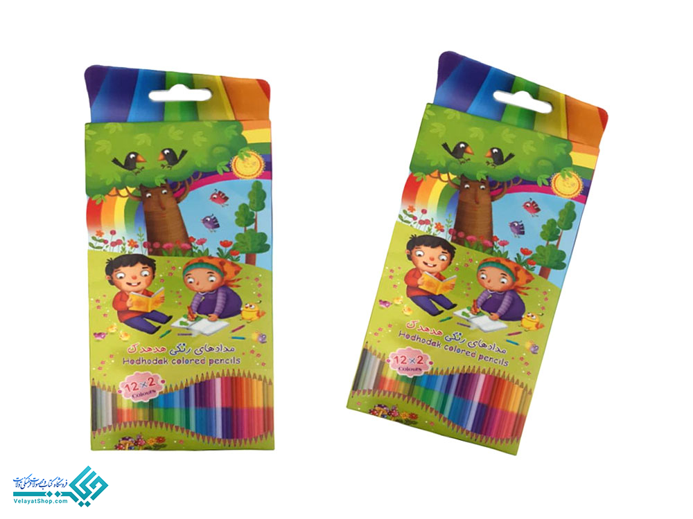 مدادرنگی-هدهدک مدادرنگی 12*2 رنگ جعبه مقوایی هدهدک