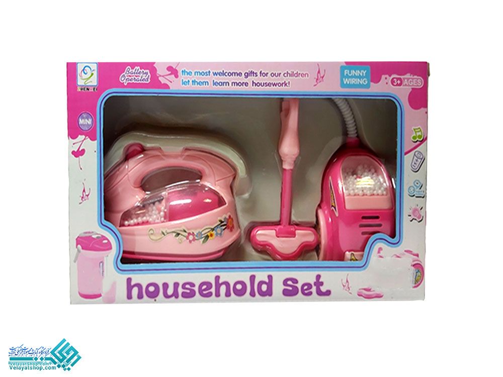 6744 اسباب بازی ست اتو و جاروبرقی کوچک