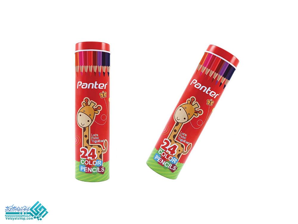 5.4 مداد رنگی 24 رنگ پنتر استوانه ای