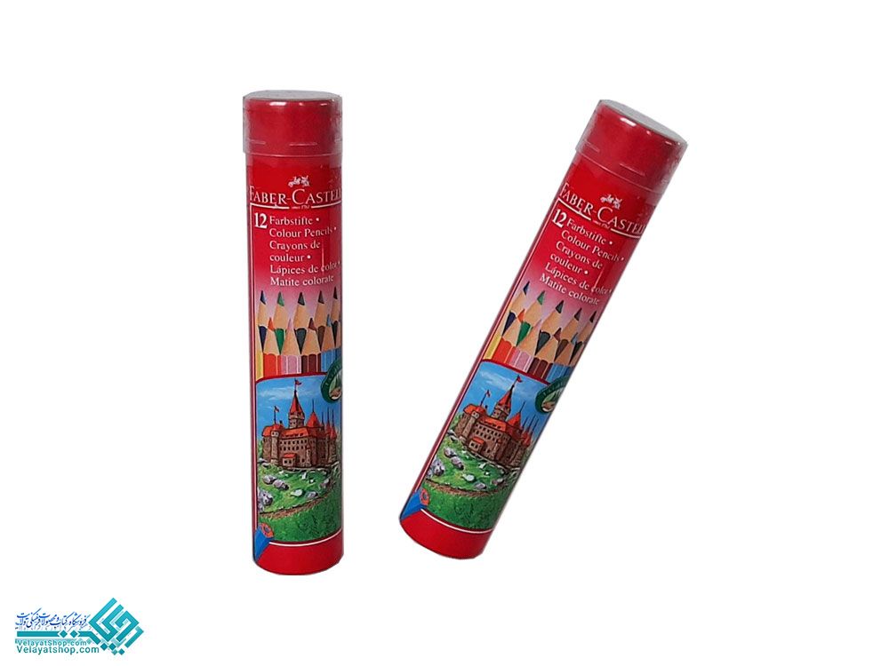 قالب-عرضی.1 مدادرنگی 12 رنگ استوانه ای فابر کاستل