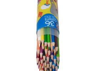مداد رنگی 36 رنگ استوانه ای آریا