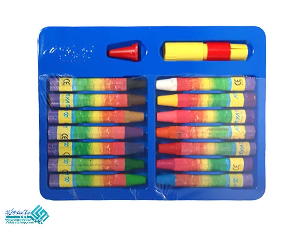 27452.1 پاستل روغنی 12+2 رنگ مقوایی آریا