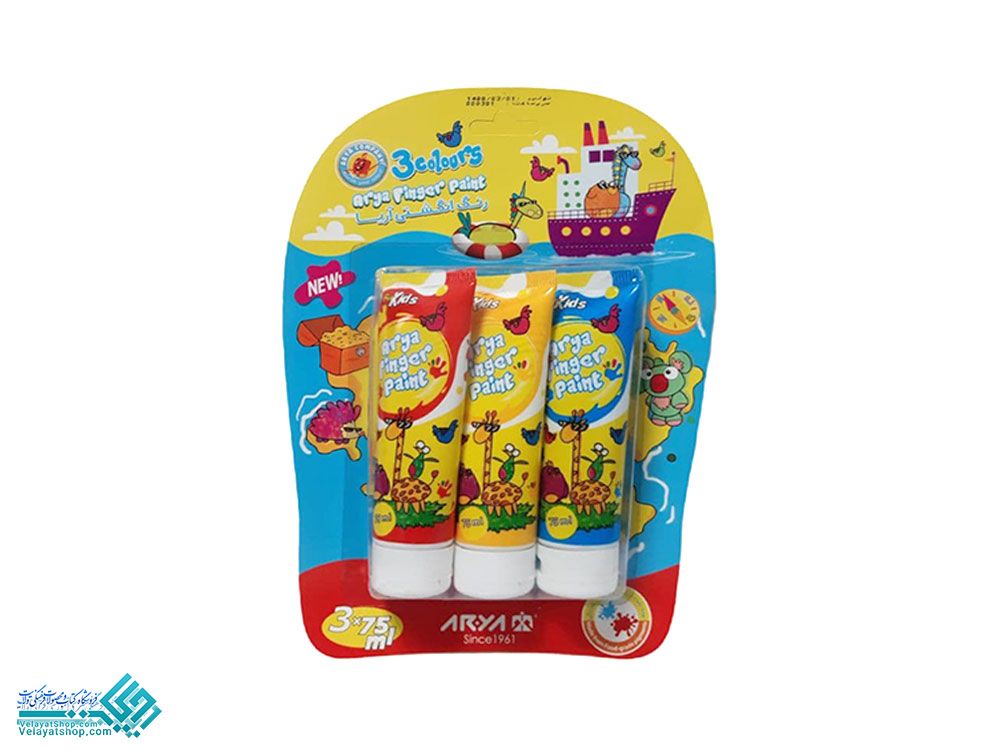 27454 رنگ انگشتی 3 رنگ تیوپی آویزدار آریا