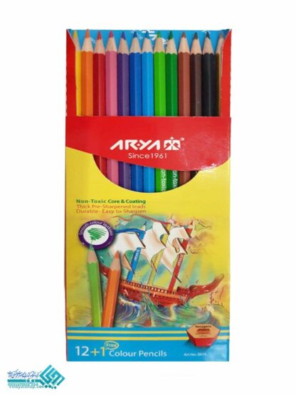 مداد رنگی 1+12 رنگ آریا