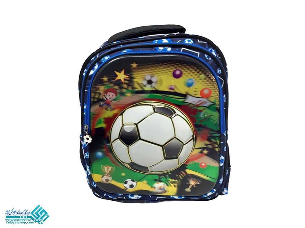 27961 کوله پشتی ام کا ام توپ طلقی پارچه آبی با جامدادی 120012