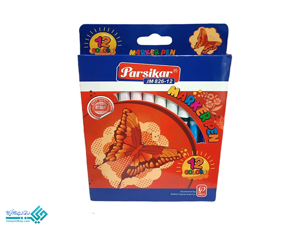 ماژیک-12رنگ-پارسیکار.jpg.3 ماژیک 12 رنگ پارسیکار