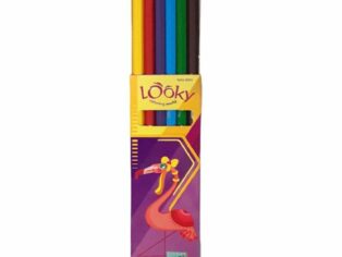 مداد رنگی 6 رنگ جعبه مقوایی لوکی