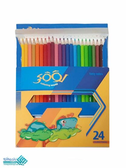 مداد رنگی 24 رنگ جعبه مقوایی لوکی