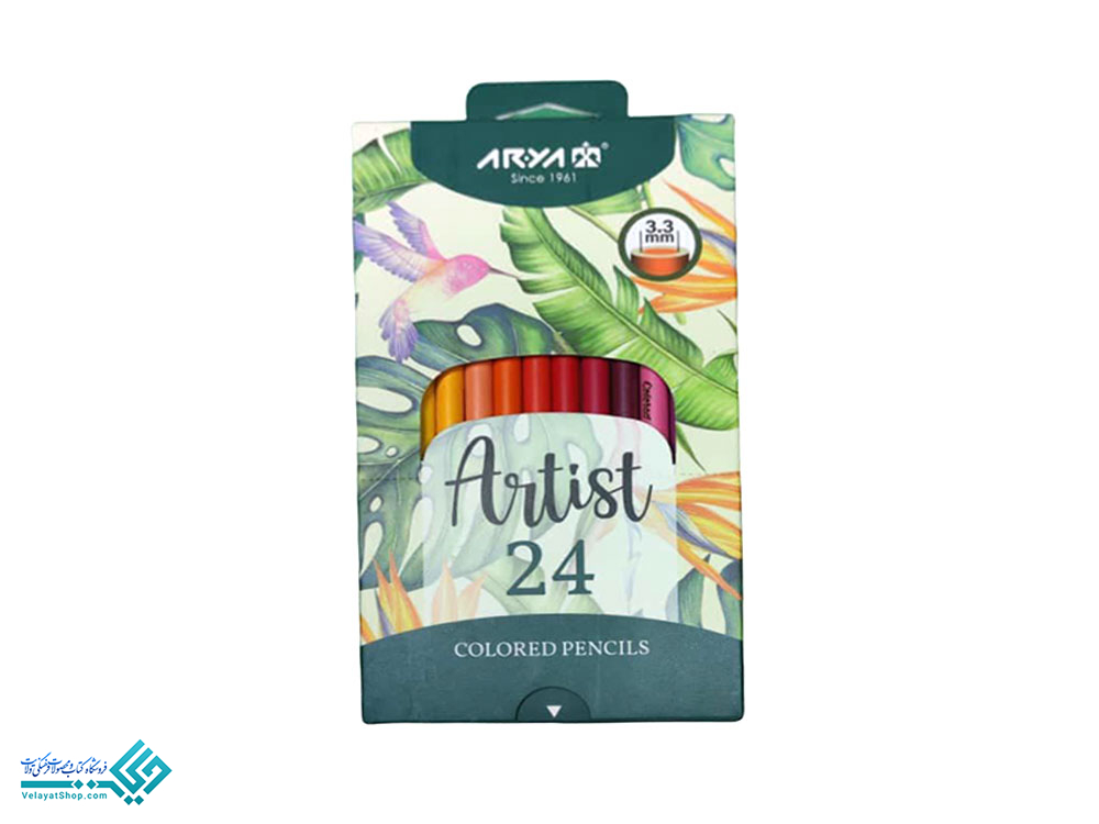مدادرنگی-24-تایی-آرتیست-آریا مدادرنگی 24 رنگ آرتیست آریا