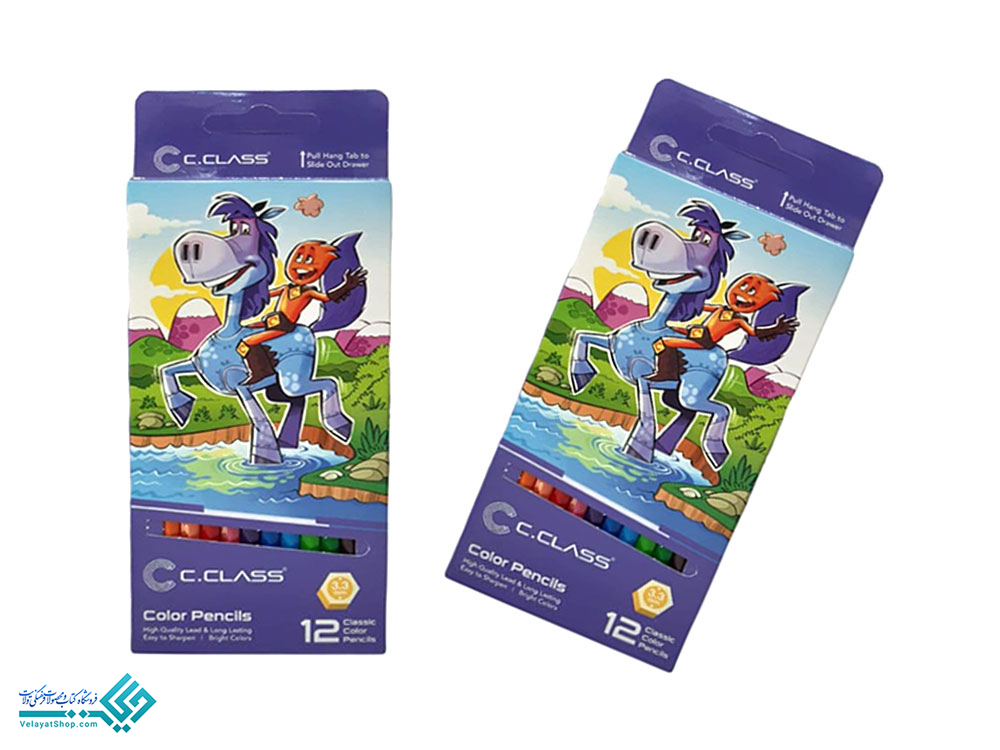 12-سی-کلاس مدادرنگی 12 رنگ مقوایی سی کلاس