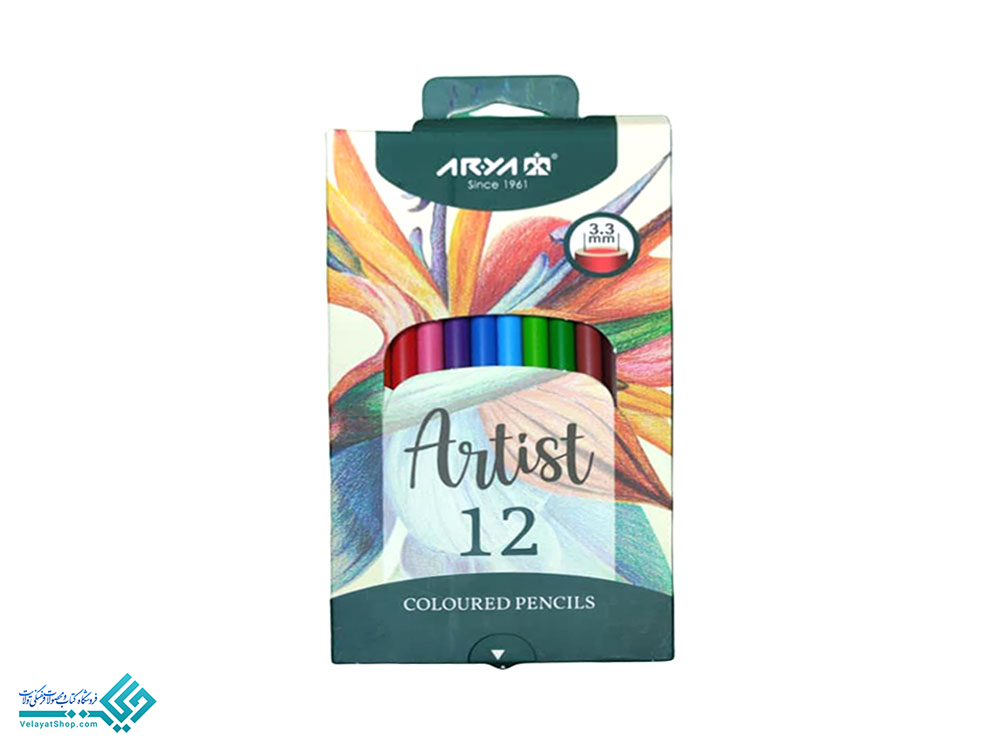 مدادرنگی-12-تایی-آرتیست-آریا مدادرنگی 12 رنگ آرتیست آریا
