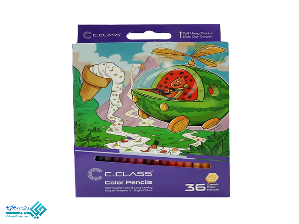 مدادرنگی-سی-کلاس36 مدادرنگی 36 رنگ مقوایی سی کلاس