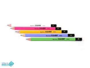 مداد مشکی سه پهلو بدنه رنگی سی کلاس