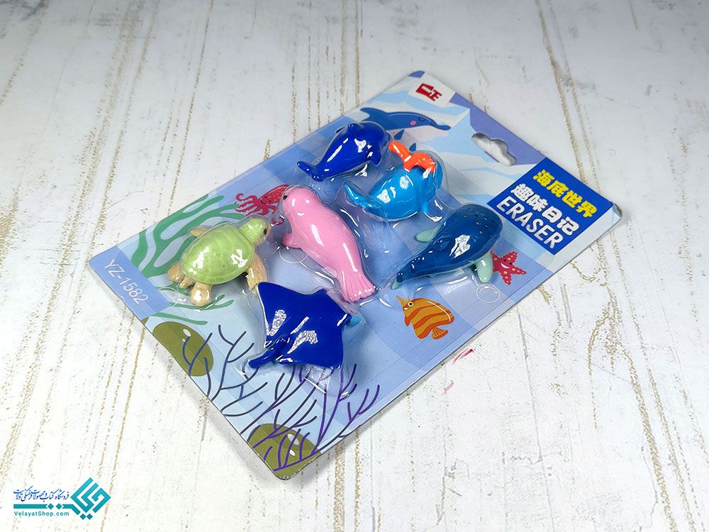 غلط-گیر66666666666666666666666 پاک کن طرح حیوانات دریایی