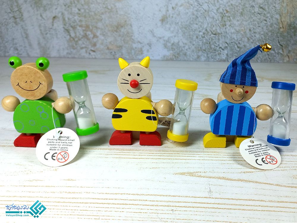 تراش15 جای مسواک همراه با ساعت شنی طرح دلقک پیکاردو