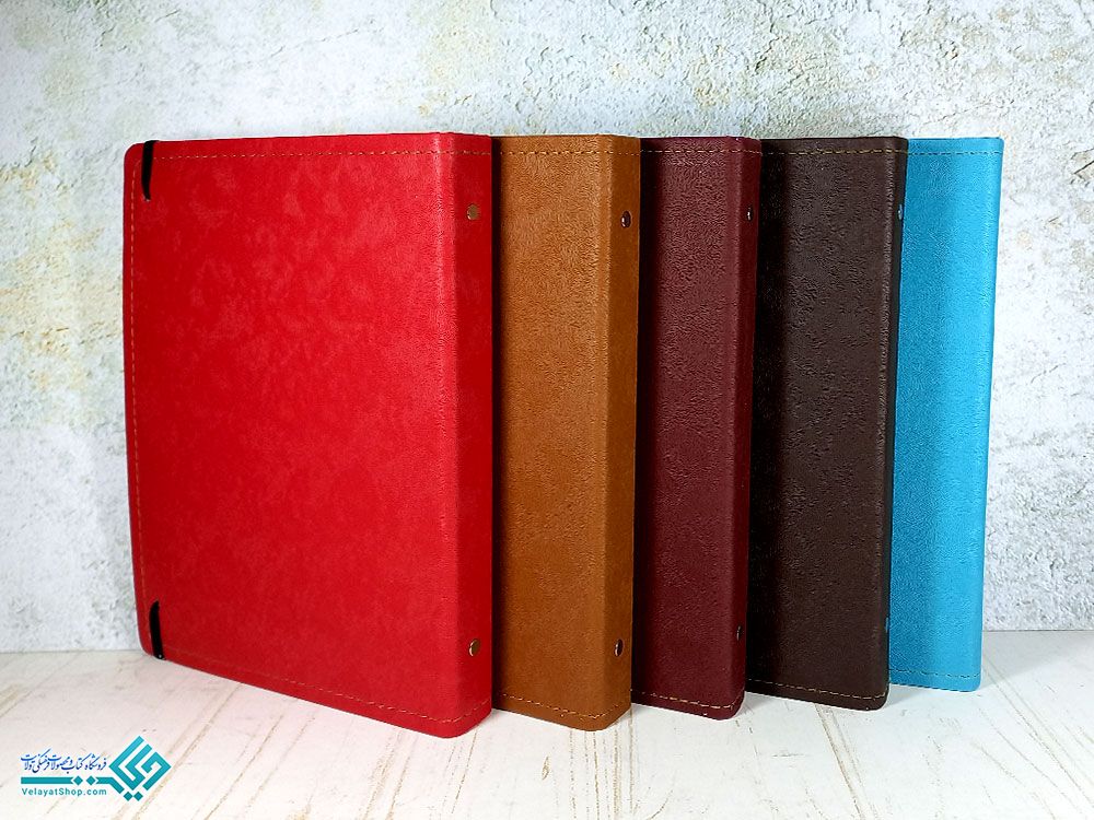 کلاسور-چرم4 دفتر کلاسوری چرمی 100 برگ قفل فلزی