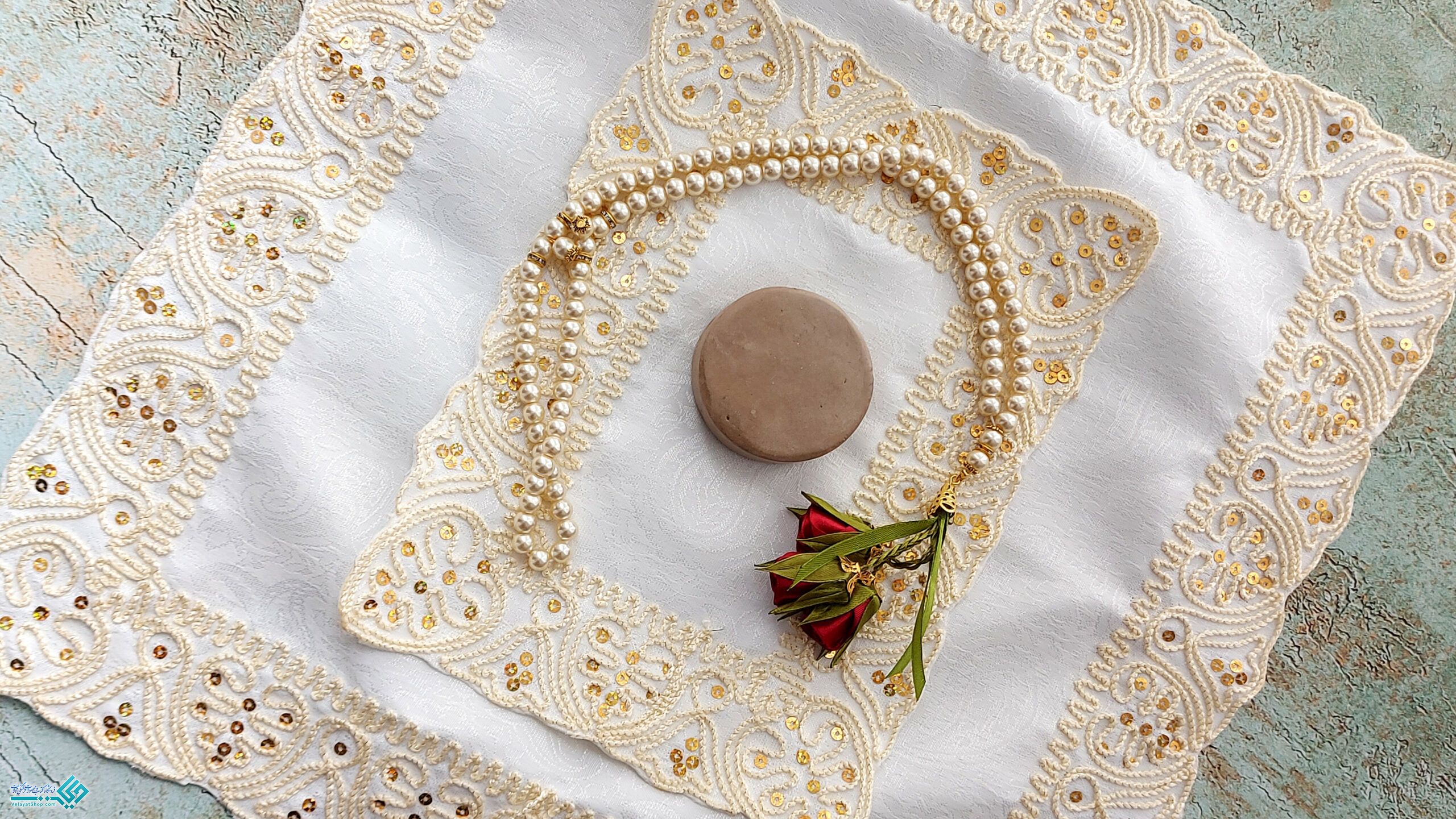 InShot_20230114_130150509 جانماز پولکی سفید