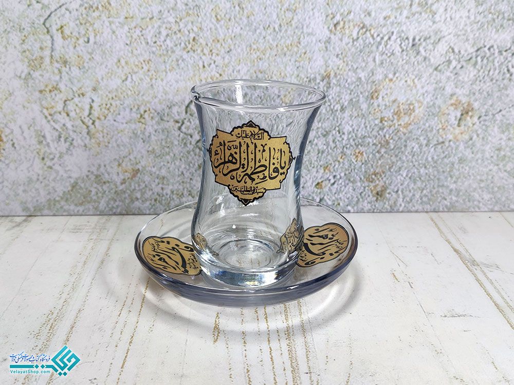 استکان1 استکان نعلبکی کمر باریک بی دسته