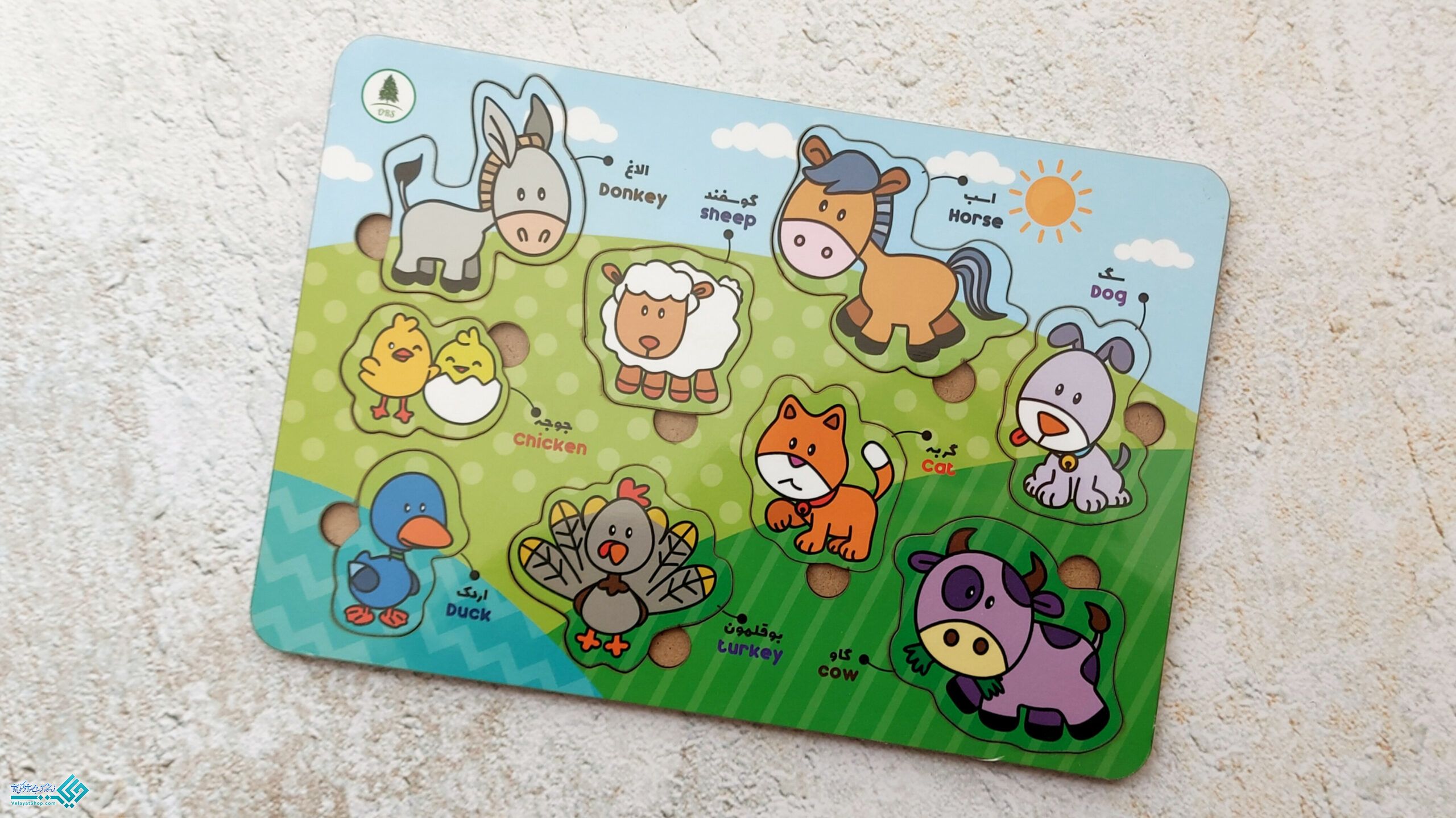 InShot_20230329_114554921 پازل چوبی آشنایی با حیوانات مزرعه