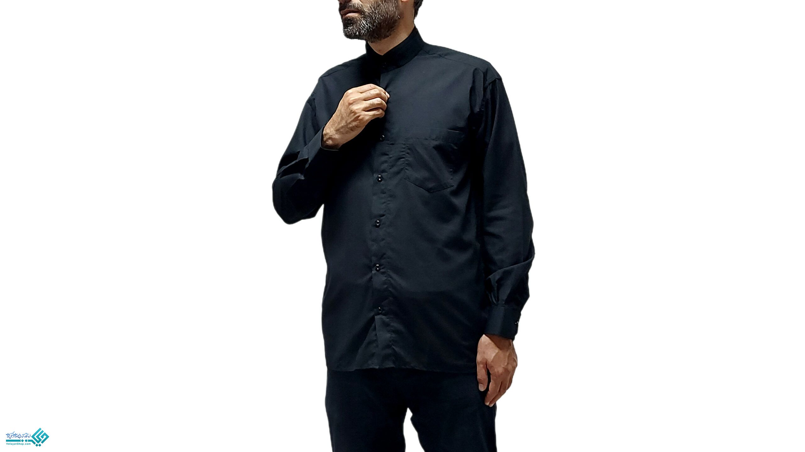 InShot_20240613_203230139 پیراهن مشکی یقه دیپلمات